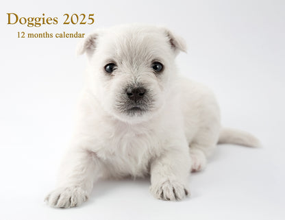 2025 Spiral-bound Wall Calendar (Dogs) - 12 Months Desktop/Wall Calendar/Planner