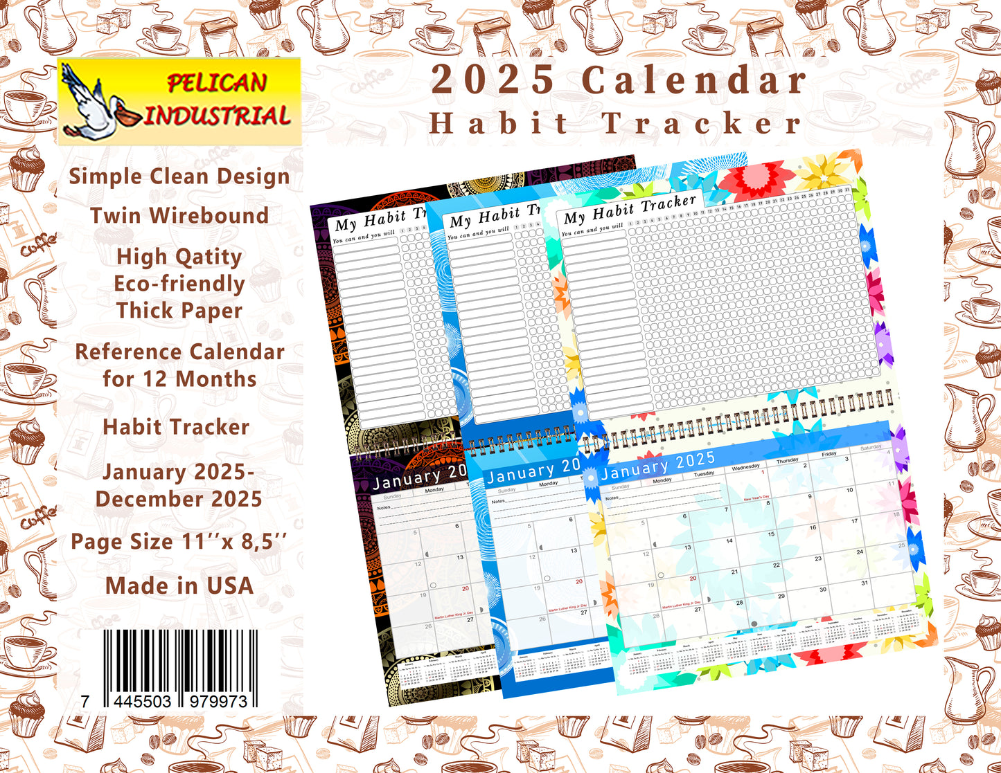 2025 Monthly Desktop/Wall Calendar/Planner - Habit Tracker - (Edition #30)