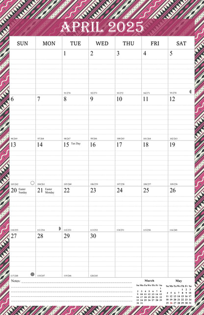 2025 Wall Calendar Spiral-Bound Twin-Wire Binding - 12 Months  11