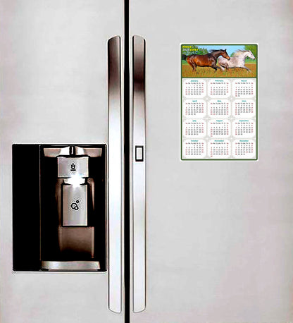 2025 Peel & Stick Calendar - Today is my Lucky Day Removable - Horses 03 (9"x 6")