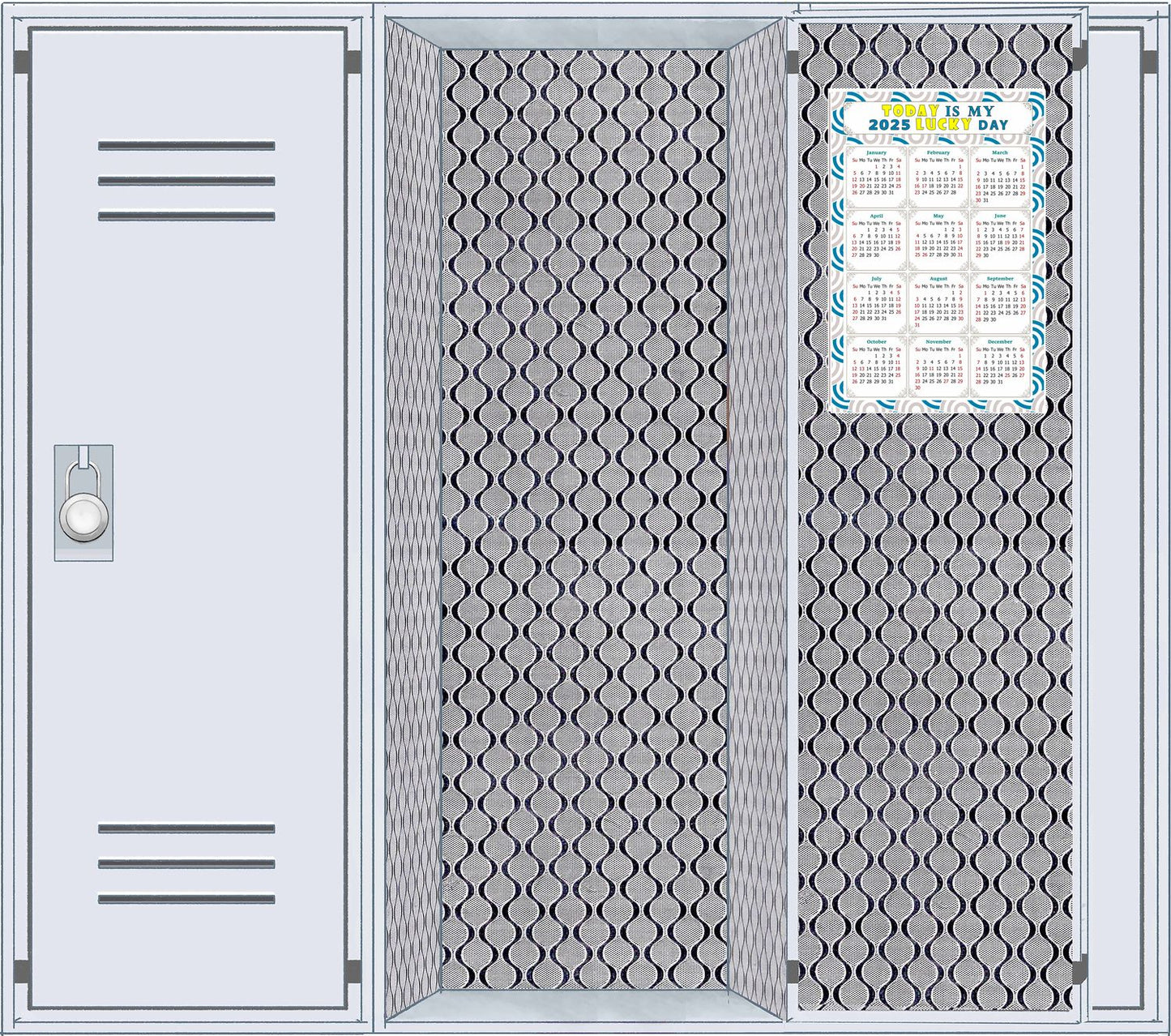 2025 Magnetic Calendar - Calendar Magnets - Today is my Lucky Day - (Fade, Tear, and Water Resistant) - Themed 033