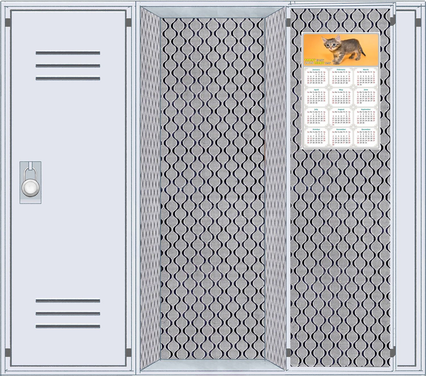 2025 Magnetic Calendar - Today is My Lucky Day (Fade, Tear, and Water Resistant)- Cat Themed 018