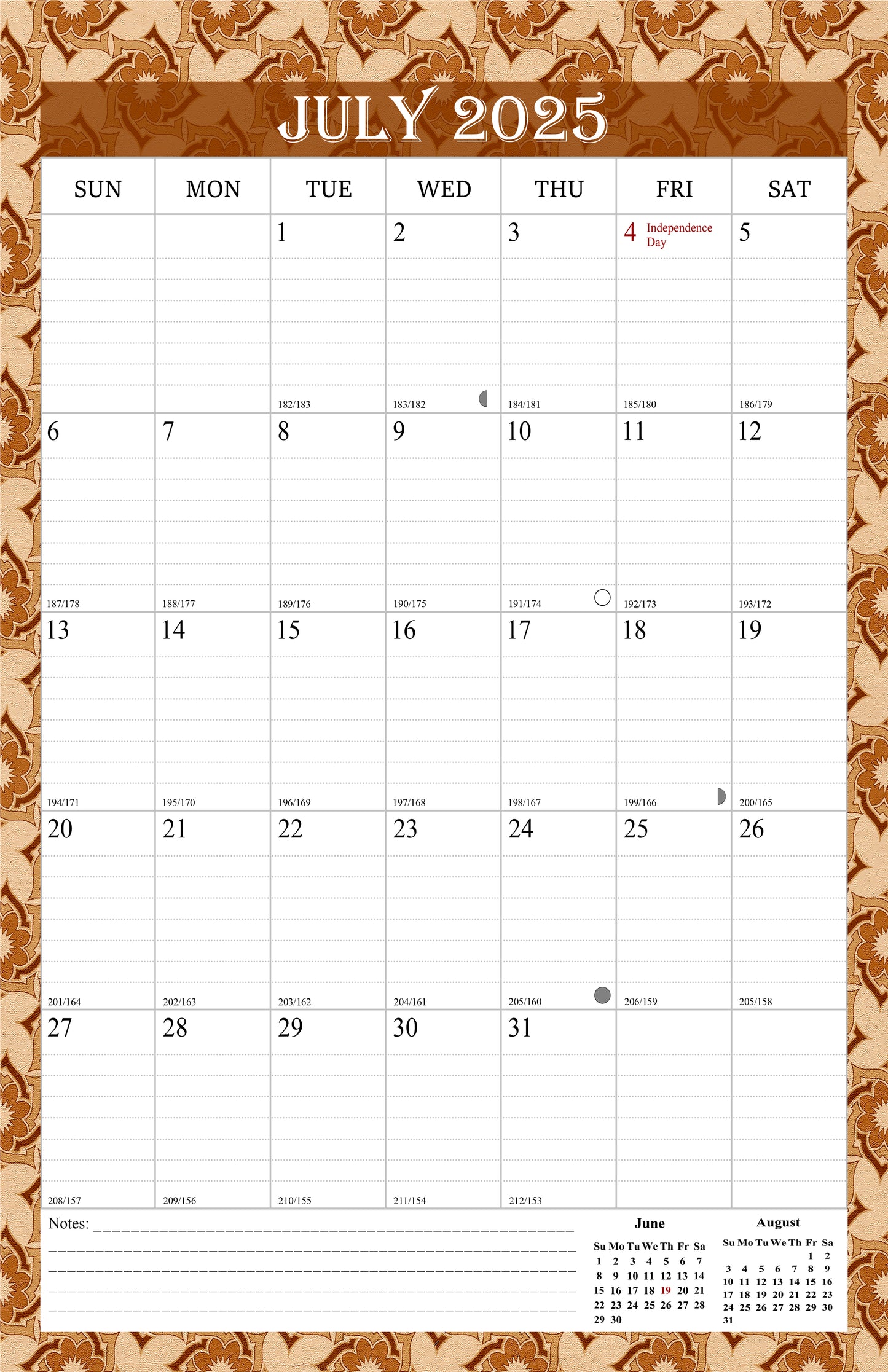 2025 Wall Calendar Spiral-Bound Twin-Wire Binding - 12 Months  02