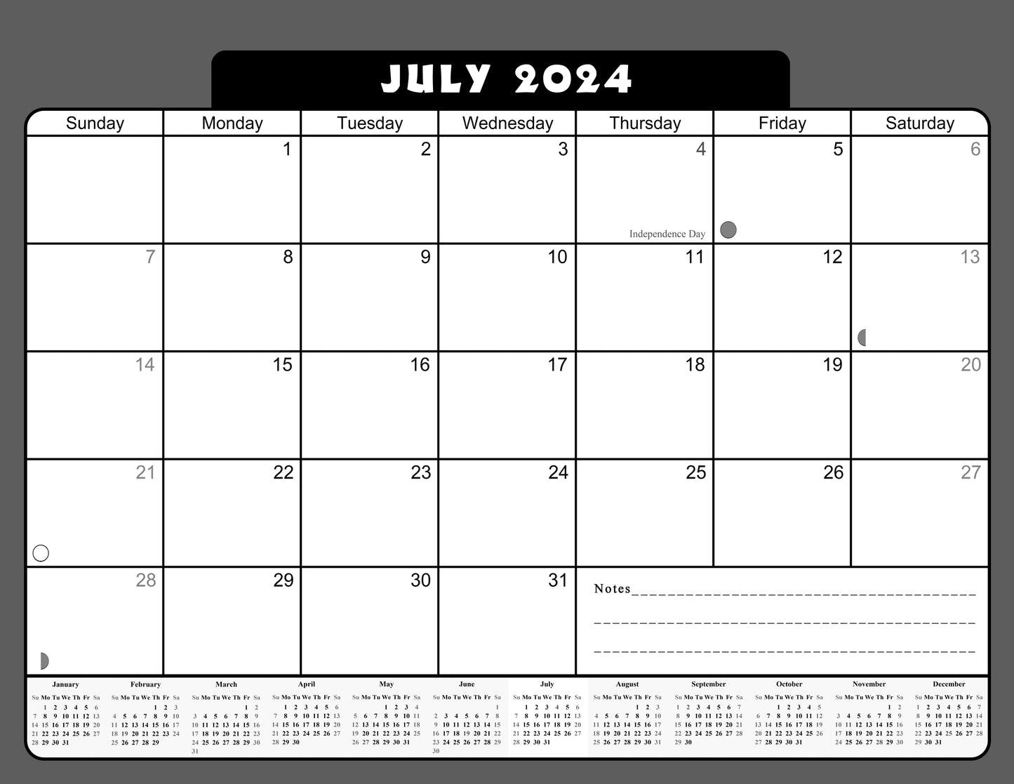 2024-2025 Magnetic/Desk Calendar - Desktop/Wall Calendar/Planner - (Edition #31)