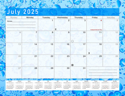 2025 Monthly Desktop/Wall Calendar/Planner - Habit Tracker - (Edition #19)