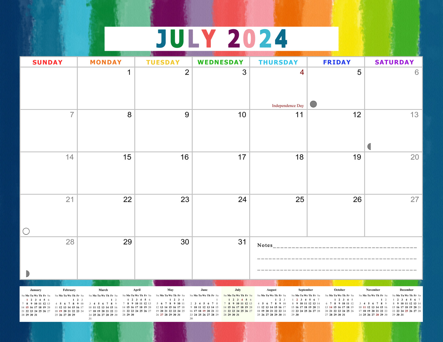 2024-2025 Magnetic/Desk Calendar - Desktop/Wall Calendar/Planner - (Edition #27)