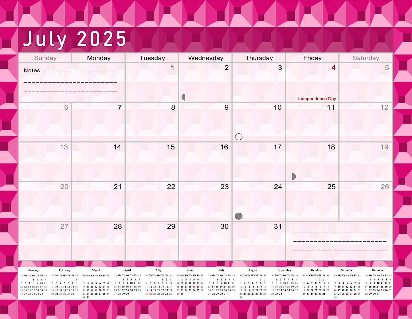 2025 Monthly Desktop/Wall Calendar/Planner - Habit Tracker - (Edition #03)