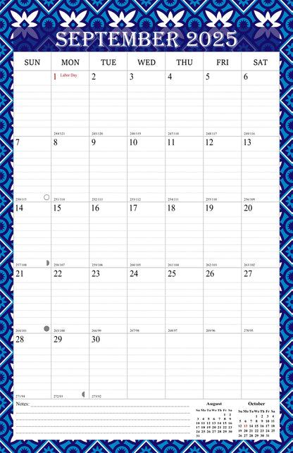 2025 Wall Calendar Spiral-Bound Twin-Wire Binding - 12 Months  14