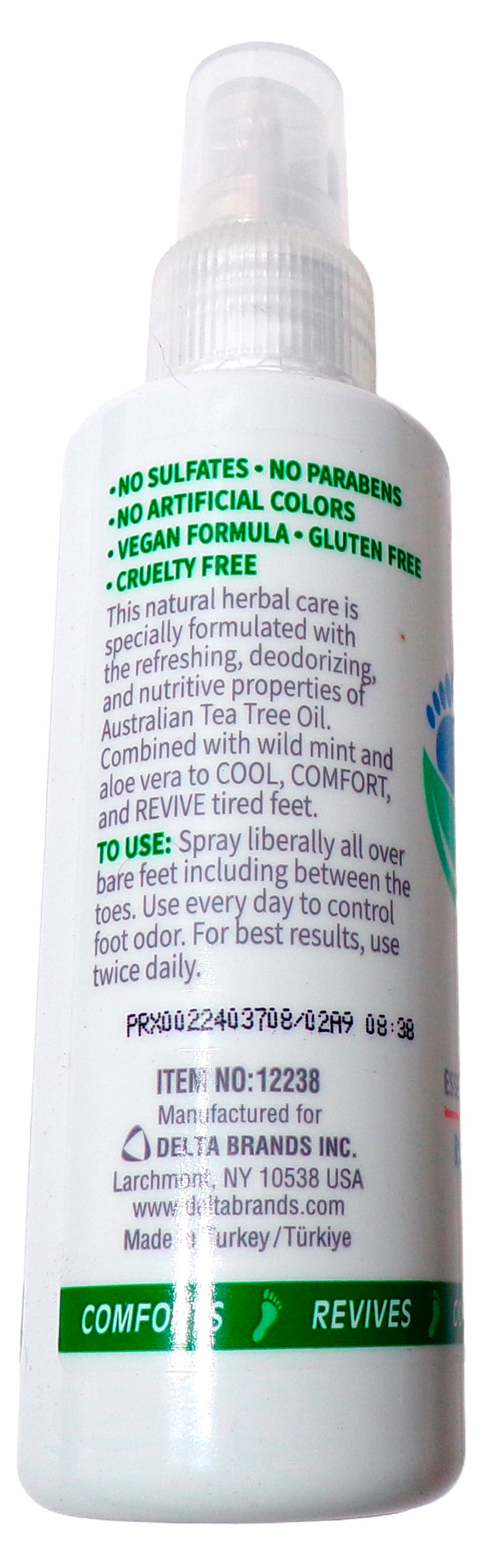 LUCKY Super Soft Tea Tree Oil Foot Spray - Refreshes & Deodorize 5 oz