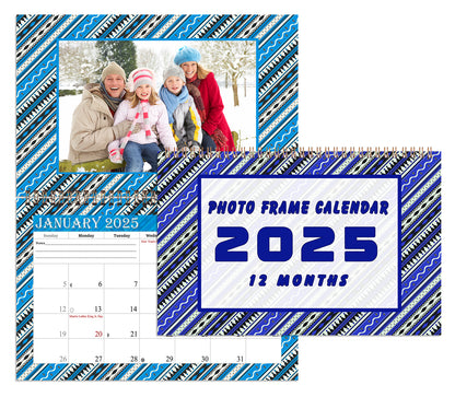 2025 Photo Frame Wall Spiral-bound Calendar (Add Your Own Photos) - 12 Months Desktop/Wall Calendar/Planner - (Edition #17)