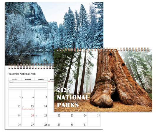 2025 Spiral-bound Wall Calendar (National Parks) - 12 Months Desktop/Wall Calendar/Planner (Copy) (Copy)