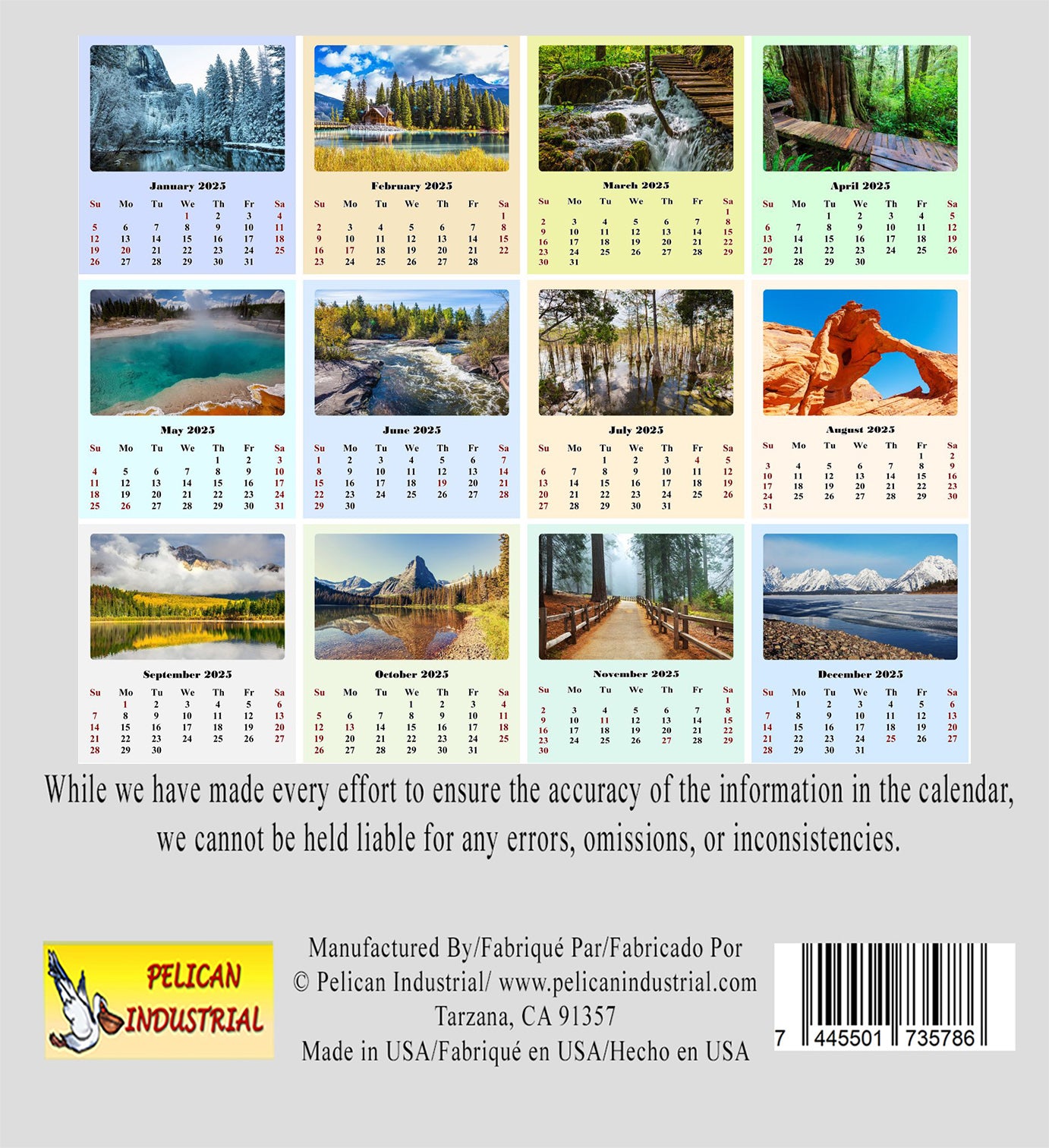 2025 CD-Style Desk Calendar 12 Months Calendar / Planner / Desk Calendar With CD Case Stand, Office Decor, Christmas Gifts (National Parks)