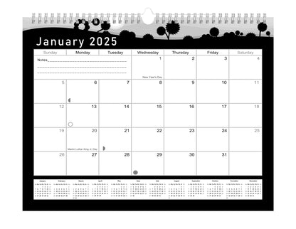 2024-2025 Monthly Spiral-Bound Wall / Desk Calendar - Desktop / Wall Blotter Calendar / Planner - (Edition #15)