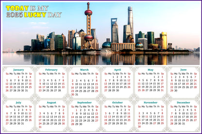 2025 Magnetic Calendar - Calendar Magnets - Today is My Lucky Day - (Shanghai)