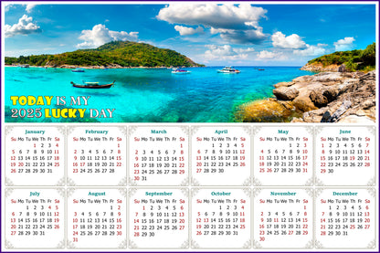2025 Magnetic Calendar - Calendar Magnets - Today is My Lucky Day - (Racha (Raya) resort island, Thailand)