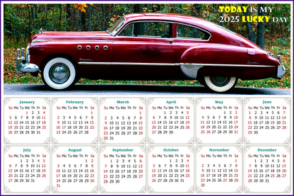 2025 Magnetic Calendar - Calendar Magnets - Today is my Lucky Day - Edition #47