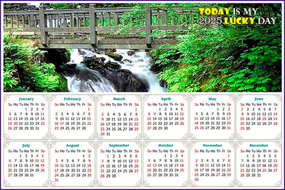 2025 Peel & Stick Calendar - Today is my Lucky Day - Removable, Repositionable - 014 (9"x 6")