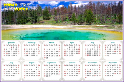 2025 Magnetic Calendar - Calendar Magnets - Today is my Lucky Day - Edition #29