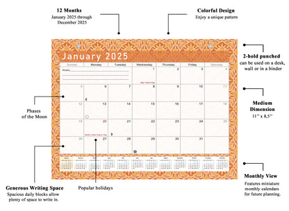 2025 Monthly Magnetic/Desk Calendar - 12 Months Desktop/Wall Calendar/Planner - (Edition #25)