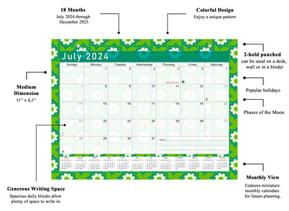 2024 - 2025 Student Calendar/Planner for 3-Ring Binder, Desk, or Wall - v016