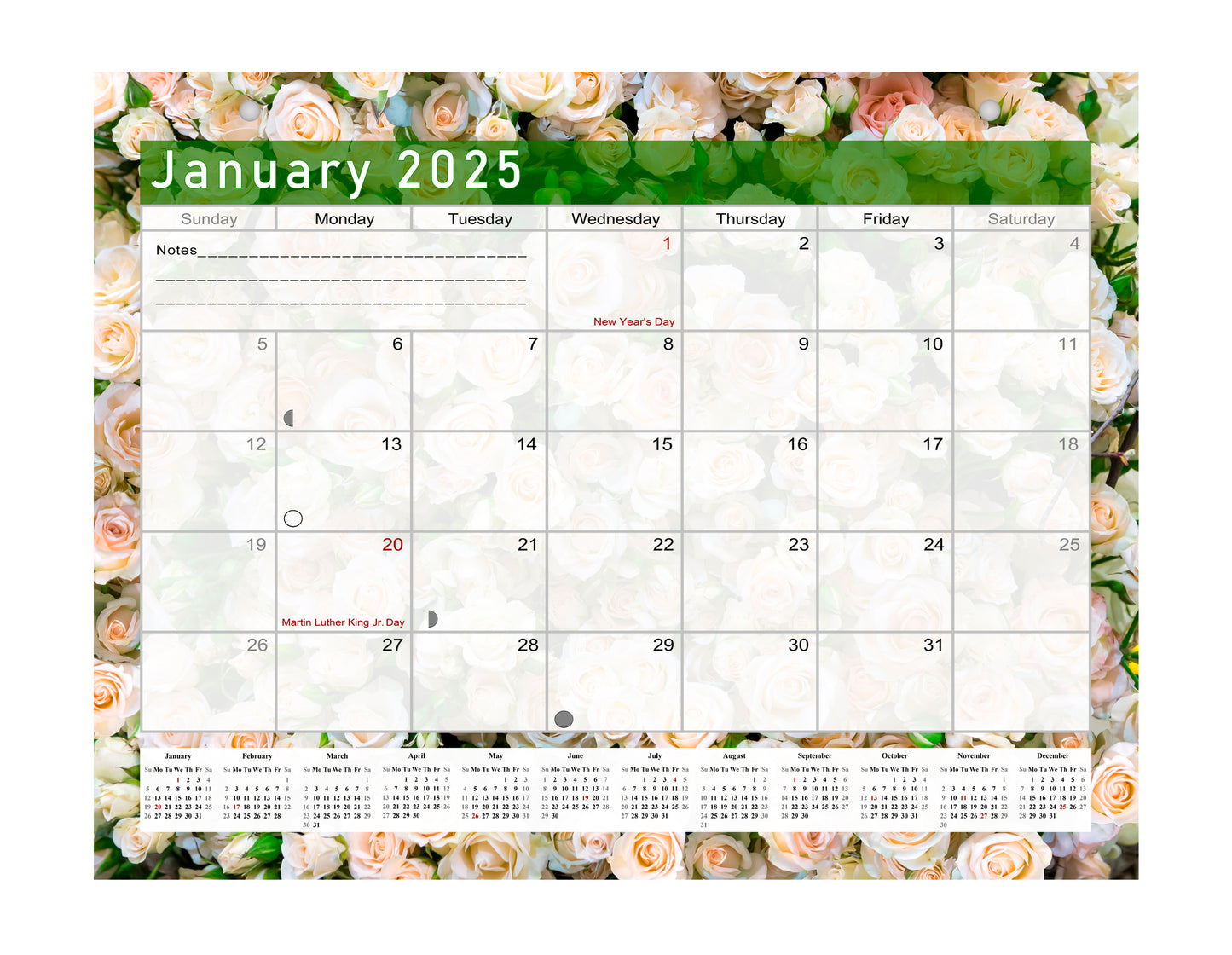 2025 Monthly Magnetic/Desk Calendar - 12 Months Desktop/Wall Calendar/Planner - (Edition #23)