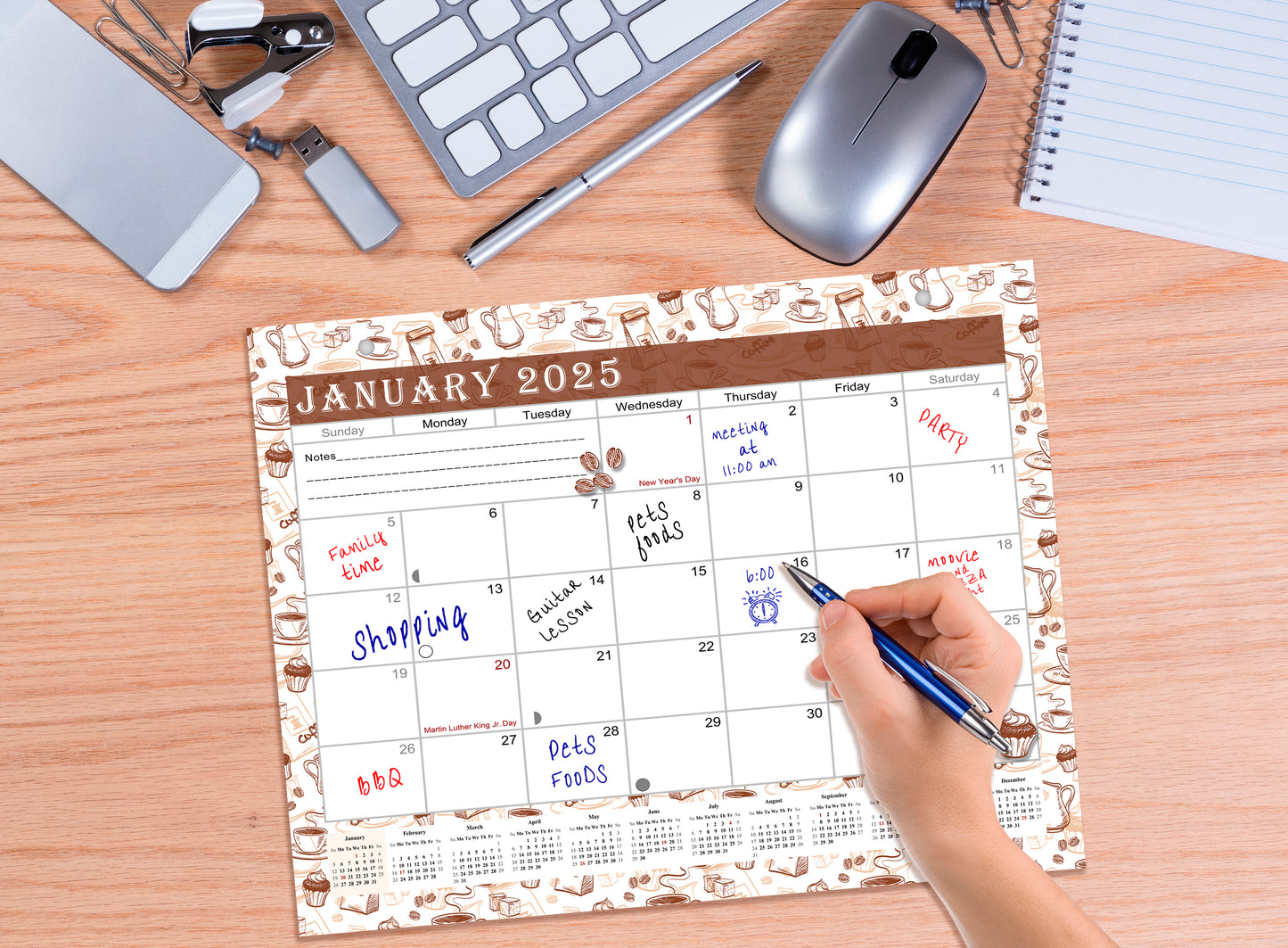 2025 Monthly Magnetic/Desk Calendar - 12 Months Desktop/Wall Calendar/Planner - (Edition #30)