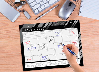 2024-2025 Magnetic/Desk Calendar - Desktop/Wall Calendar/Planner B&W- #013