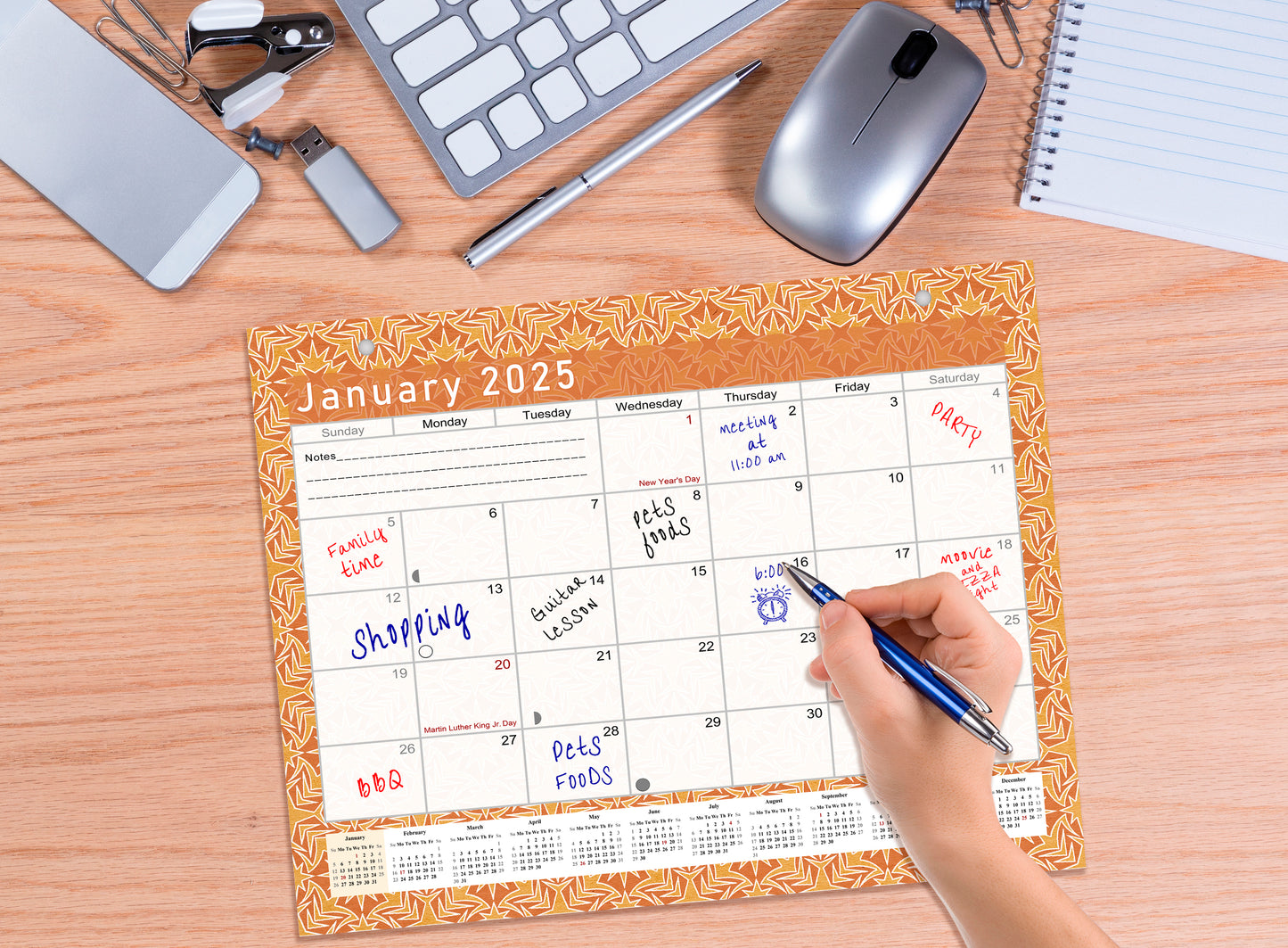 2025 Monthly Magnetic/Desk Calendar - 12 Months Desktop/Wall Calendar/Planner - (Edition #25)