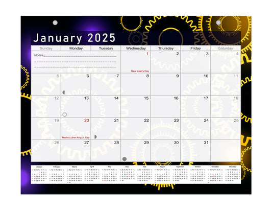 2025 Monthly Magnetic/Desk Calendar - 12 Months Desktop/Wall Calendar/Planner - (Edition #09)