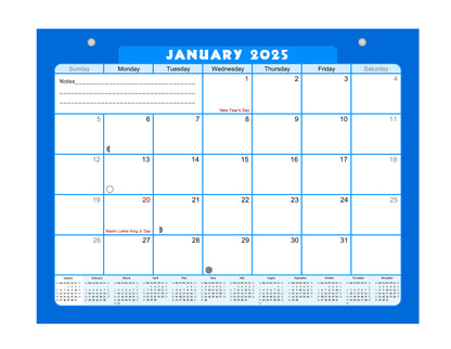 2025 Monthly Magnetic/Desk Calendar - 12 Months Desktop/Wall Calendar/Planner - (Edition #06)