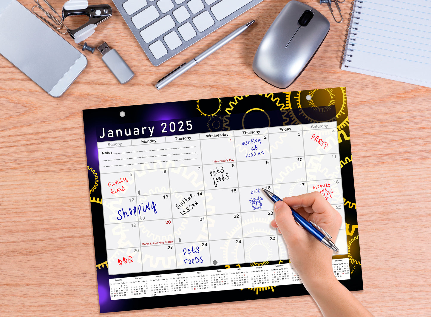 2025 Monthly Magnetic/Desk Calendar - 12 Months Desktop/Wall Calendar/Planner - (Edition #09)