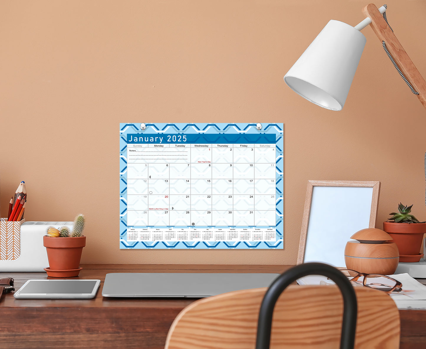 2025 Monthly Magnetic/Desk Calendar - 12 Months Desktop/Wall Calendar/Planner - (Edition #04)