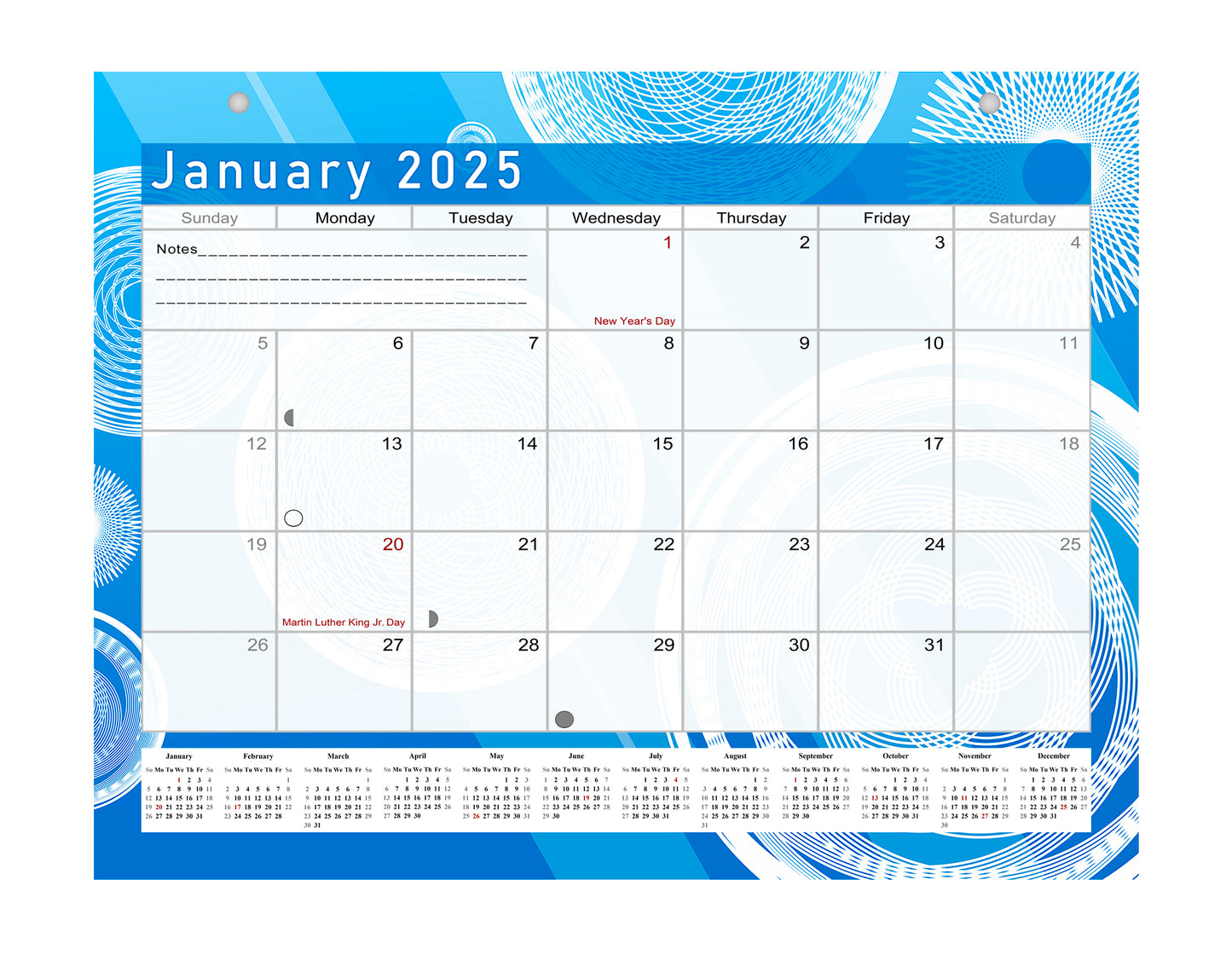 2025 Monthly Magnetic/Desk Calendar - 12 Months Desktop/Wall Calendar/Planner - (Edition #02)