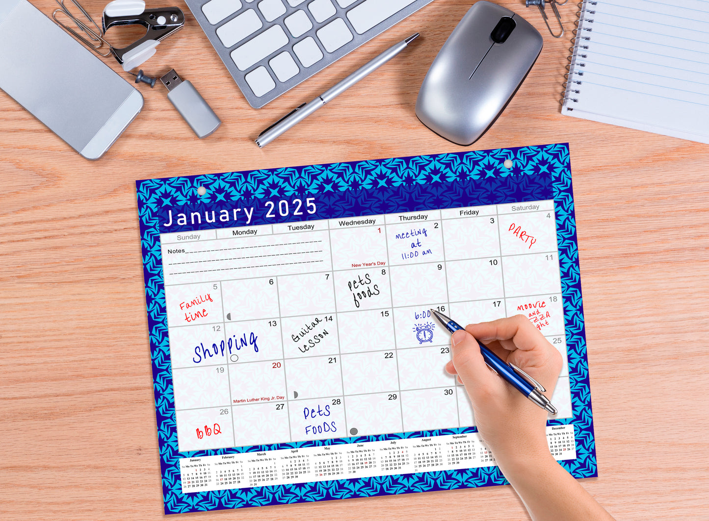 2025 Monthly Magnetic/Desk Calendar - 12 Months Desktop/Wall Calendar/Planner - (Edition #17)