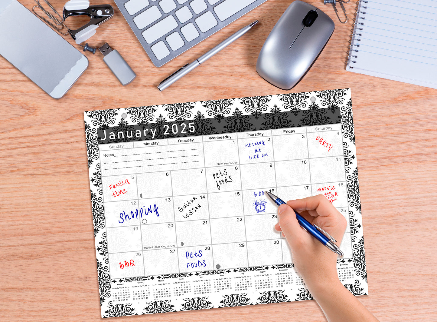 2025 Monthly Magnetic/Desk Calendar - 12 Months Desktop/Wall Calendar/Planner - (Edition #08)