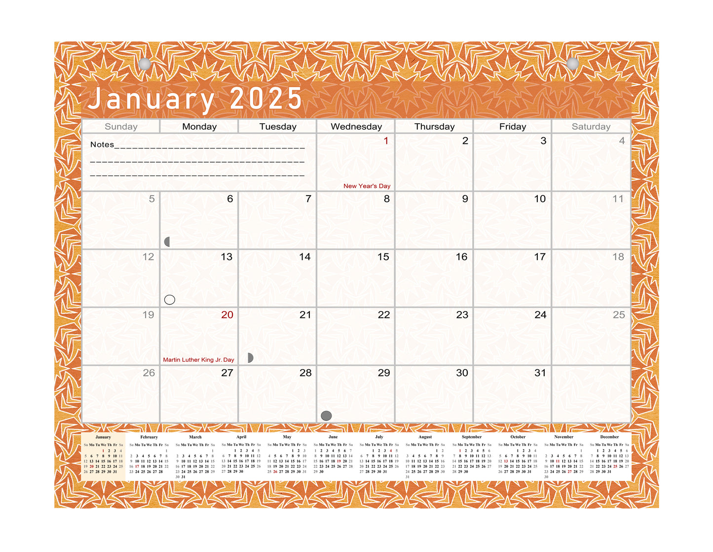 2025 Monthly Magnetic/Desk Calendar - 12 Months Desktop/Wall Calendar/Planner - (Edition #25)