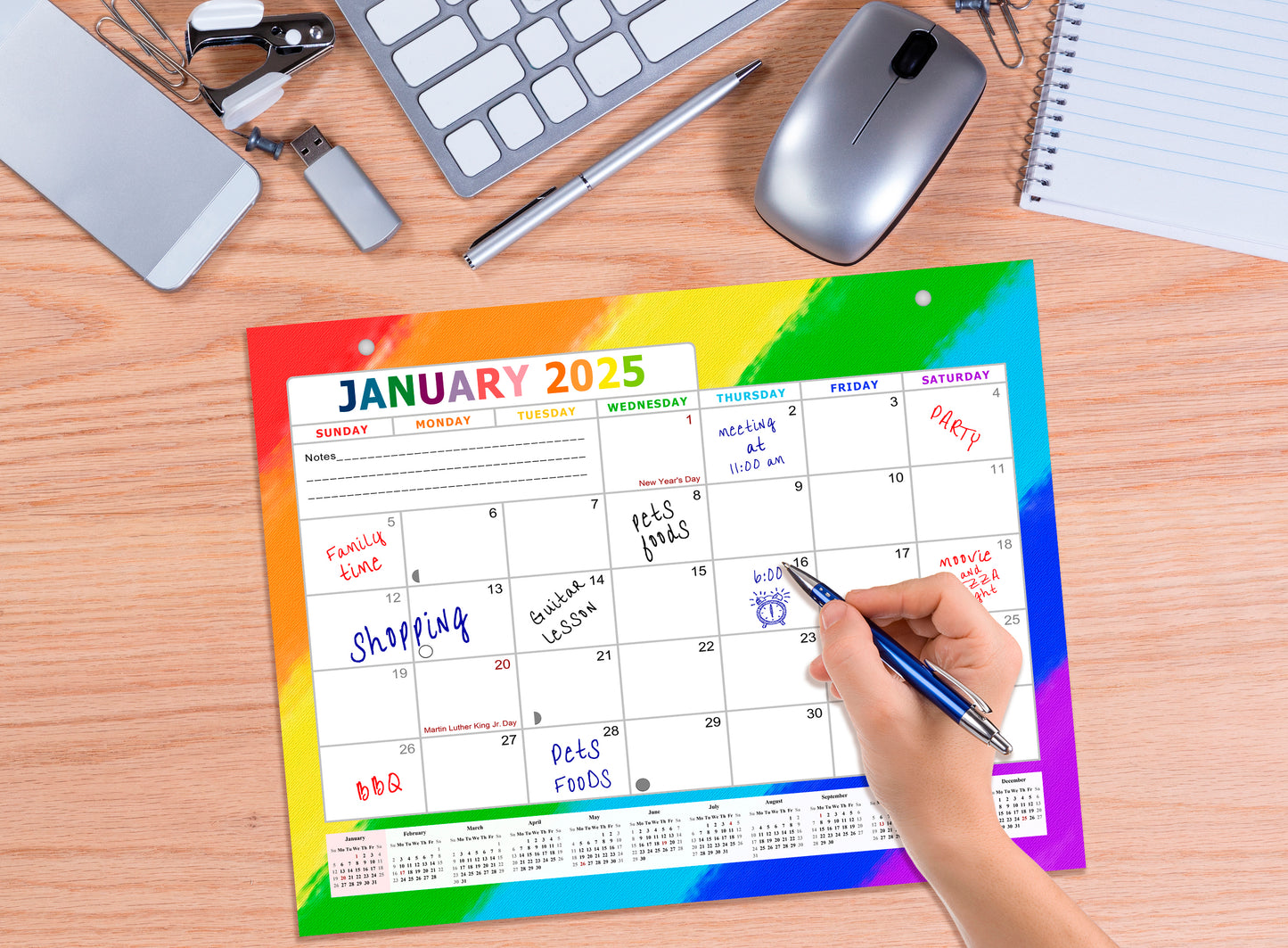 2025 Monthly Magnetic/Desk Calendar - 12 Months Desktop/Wall Calendar/Planner - (Edition #28)