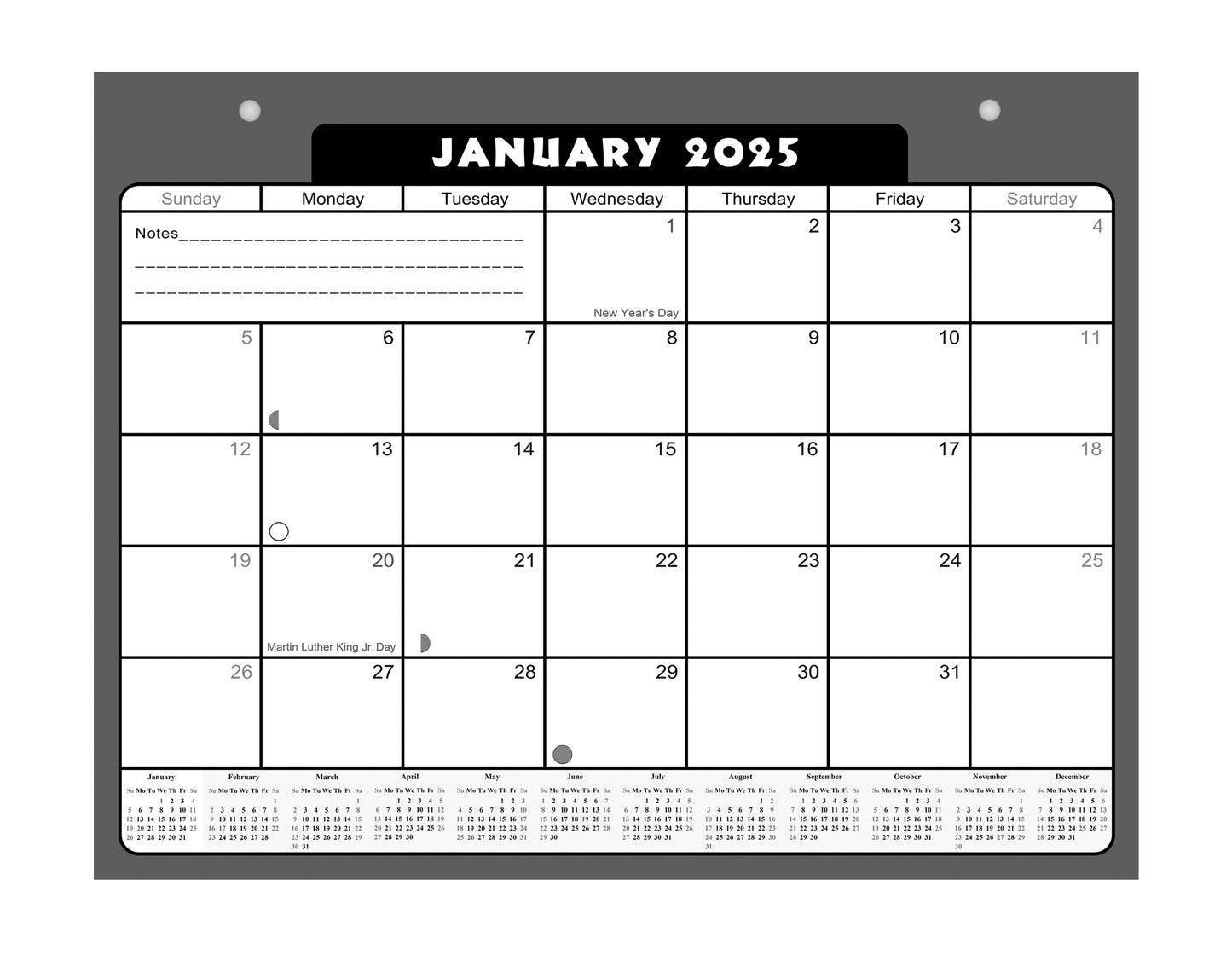 2024-2025 Magnetic/Desk Calendar - Desktop/Wall Calendar/Planner - (Edition #31)