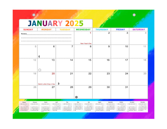 2025 Monthly Magnetic/Desk Calendar - 12 Months Desktop/Wall Calendar/Planner - (Edition #28)