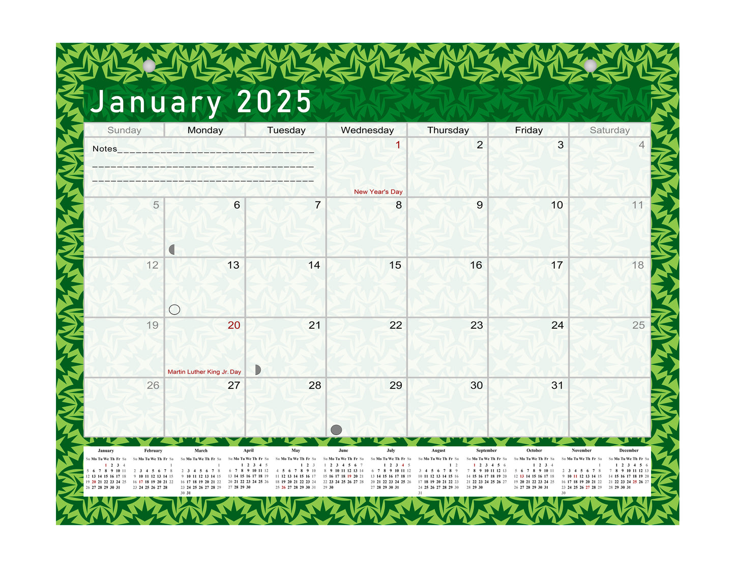 2025 Monthly Magnetic/Desk Calendar - 12 Months Desktop/Wall Calendar/Planner - (Edition #16)