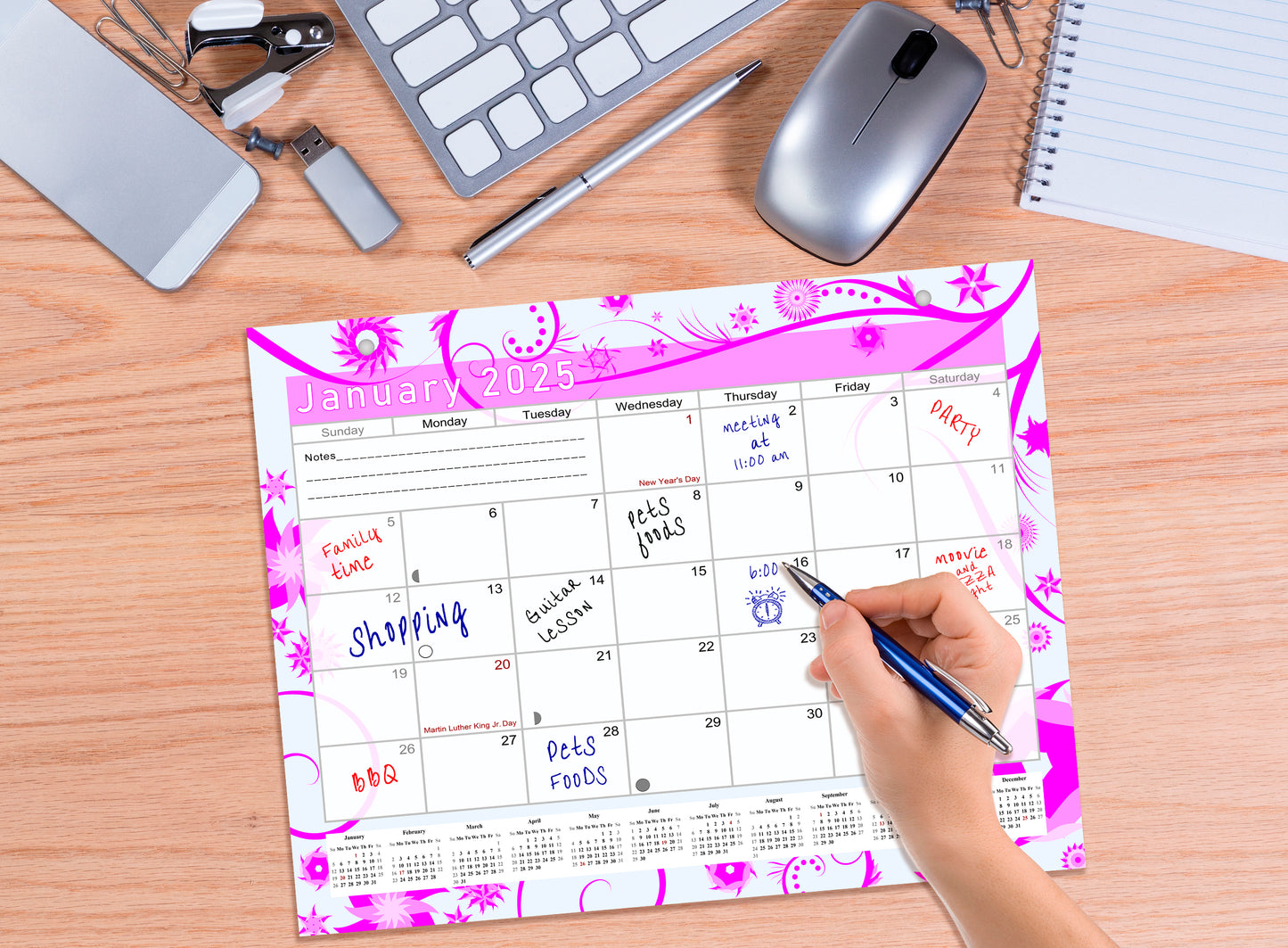 2025 Monthly Magnetic/Desk Calendar - 12 Months Desktop/Wall Calendar/Planner - (Edition #10)