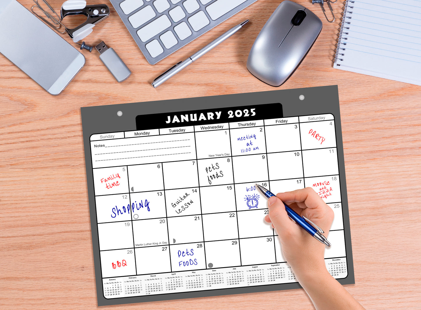 2025 Monthly Magnetic/Desk Calendar - 12 Months Desktop/Wall Calendar/Planner - (Edition #31)