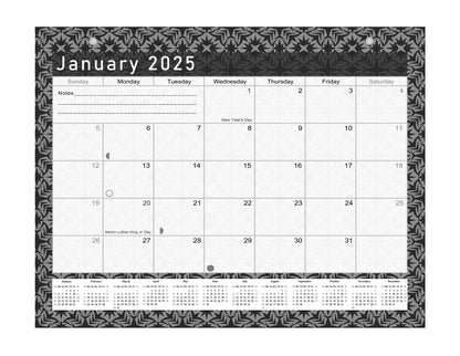 2024-2025 Magnetic/Desk Calendar - Desktop/Wall Calendar/Planner B&W- #017