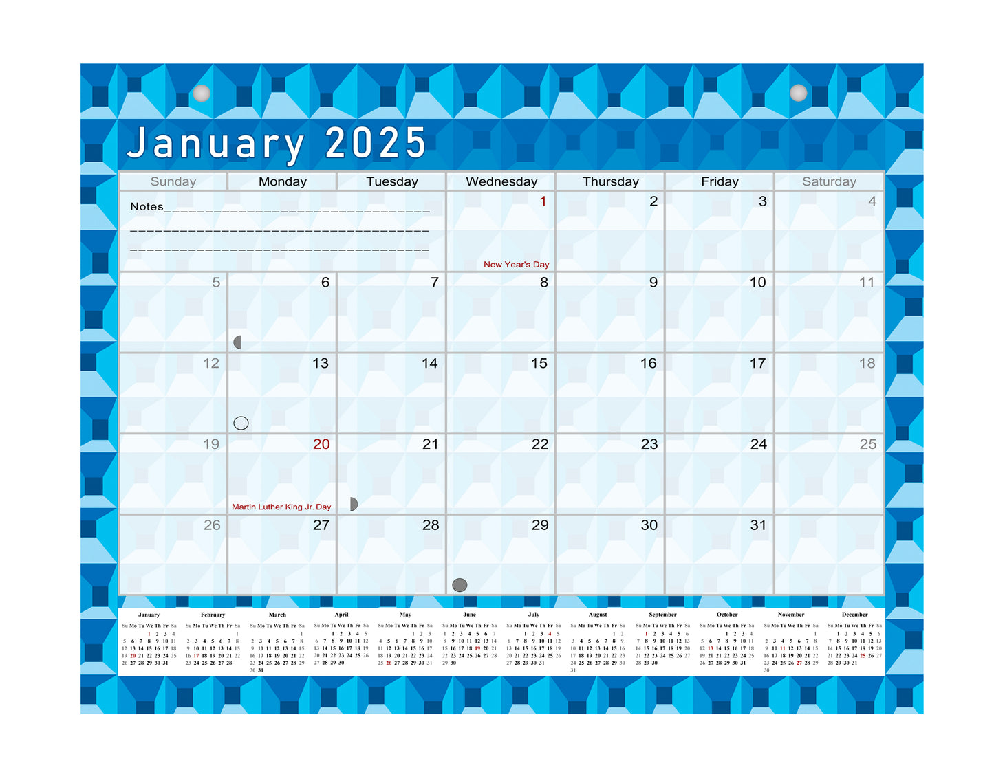 2025 Monthly Magnetic/Desk Calendar - 12 Months Desktop/Wall Calendar/Planner - (Edition #03)