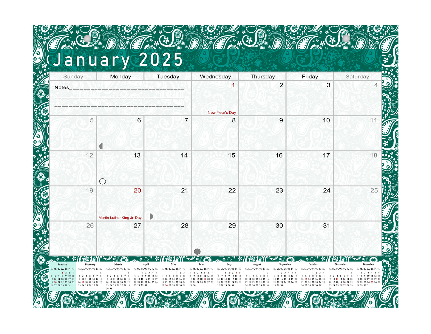 2025 Monthly Magnetic/Desk Calendar - 12 Months Desktop/Wall Calendar/Planner - (Edition #24)