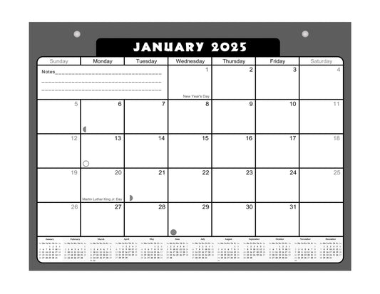 2025 Monthly Magnetic/Desk Calendar - 12 Months Desktop/Wall Calendar/Planner - (Edition #31)