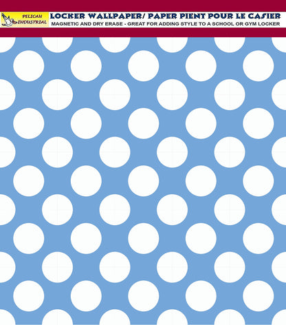 School Locker Magnetic Wallpaper - Pack of 12 Sheets - Polka Dot (vg 003)