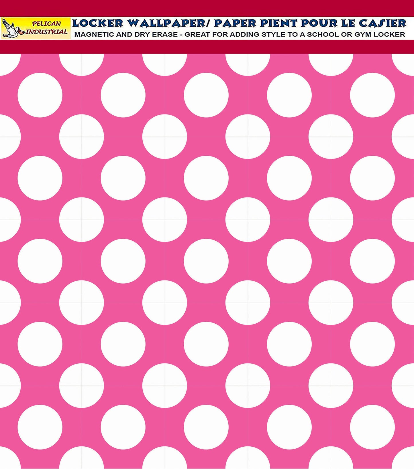 School Locker Magnetic Wallpaper - Pack of 12 Sheets - Polka Dot (vg 001)