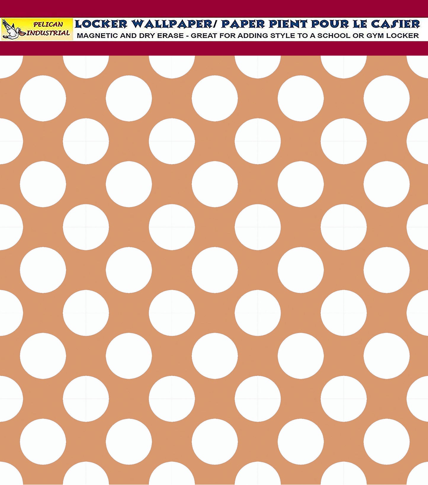 School Locker Magnetic Wallpaper - Pack of 12 Sheets - Polka Dot (vg 005)