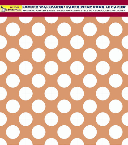 School Locker Magnetic Wallpaper - Pack of 12 Sheets - Polka Dot (vg 005)